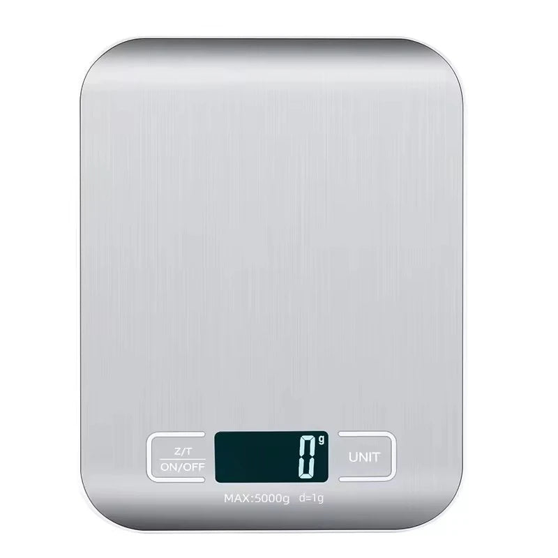 Digital Kitchen Scale LED Display 5kg/1g Stainless Steel Panel Electronic Scale