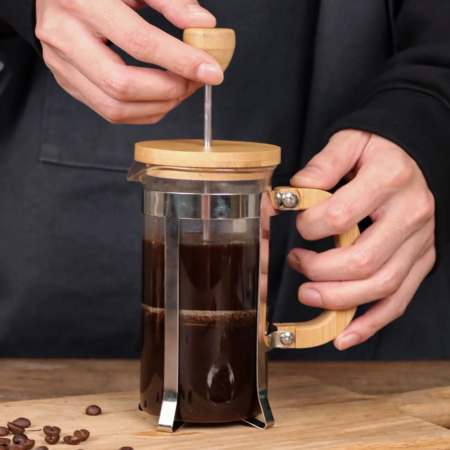 Travel French Press Coffee Maker with Built-in Filter (350ml/600ml)
