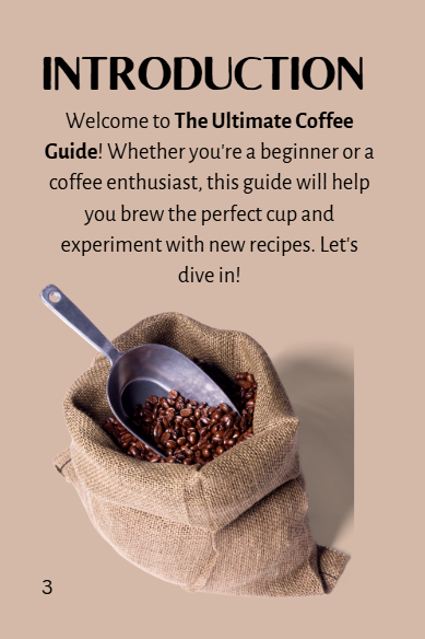 THE ULTIMATE COFFEE GUIDE BREWING TIPS & RECIPES: MASTER THE ART OF COFFEE FROM HOME PDF // LINK TO AMAZON BELOW FOR PAPERBACK